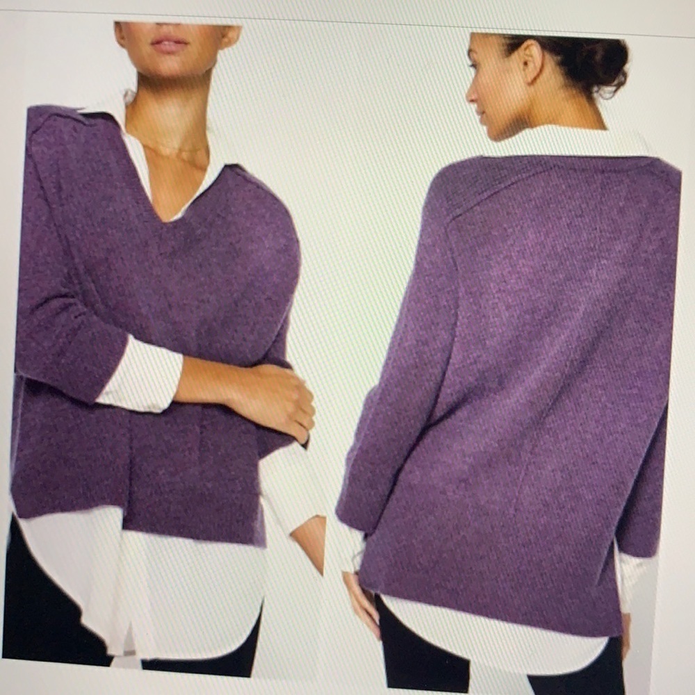 Brochu Walker Purple V-Neck Sweater